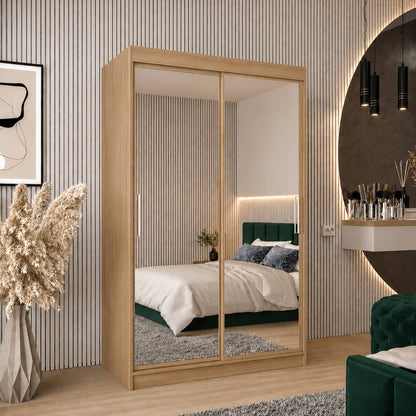 150 CM Millan Sliding Mirror Wardrobe – Modern Bedroom Storage in 4 Colours