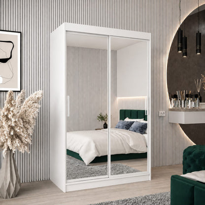 150 CM Millan Sliding Mirror Wardrobe – Modern Bedroom Storage in 4 Colours