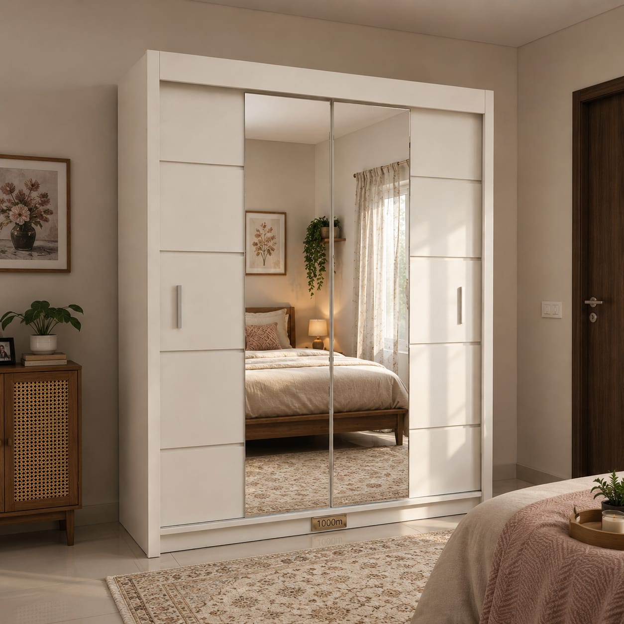 180 CM Oslo Sliding Mirror Wardrobe – Modern Bedroom Storage in 4 Colours