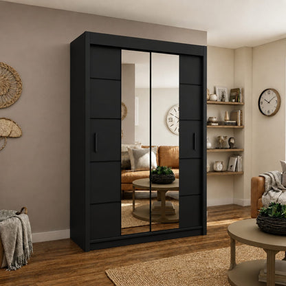 150 CM Oslo Sliding Mirror Wardrobe – Modern Bedroom Storage in 4 Colours